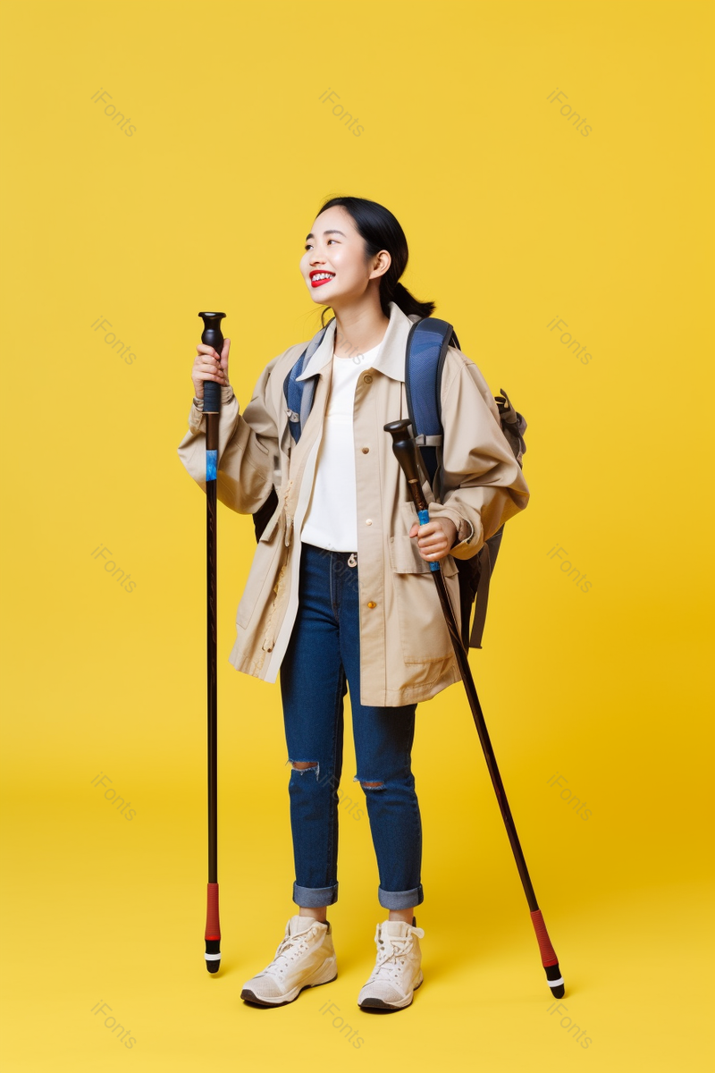 户外徒步看远方的活力女孩,高清,摄影图,摄影图片,图片大全,摄影图免费下载